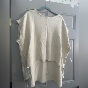 New Women’s Free People Marley Muscle Sweatshirt, Size L, Color Cream